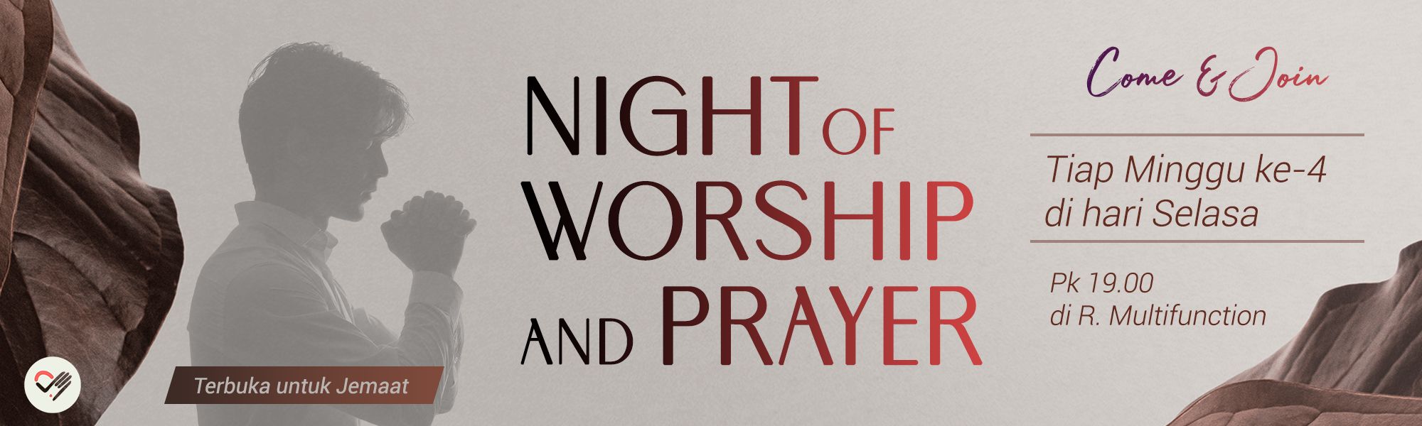 night of worship and prayer every 4th week