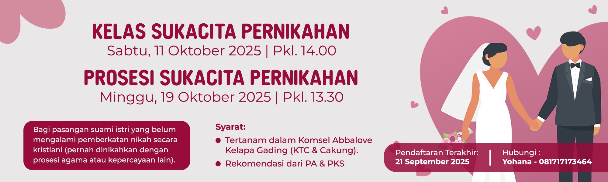 kls sukacita pernikahan 11 okt 25