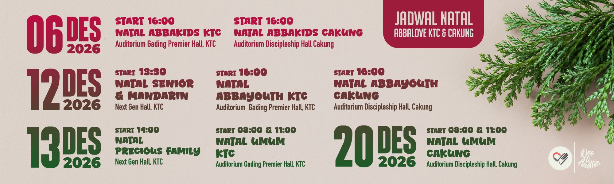 jadwal natal 2026 new